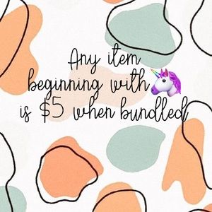 BUNDLING SALE ON 🦄 ITEMS
